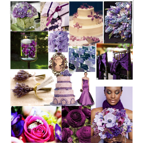 purple WEDDING CENTERPIECES
